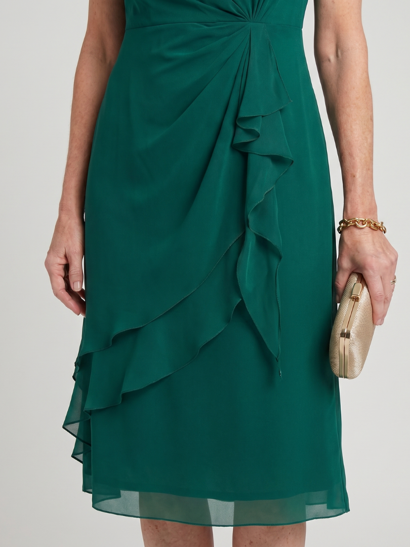 BLAKE | Midi dress with draped waist