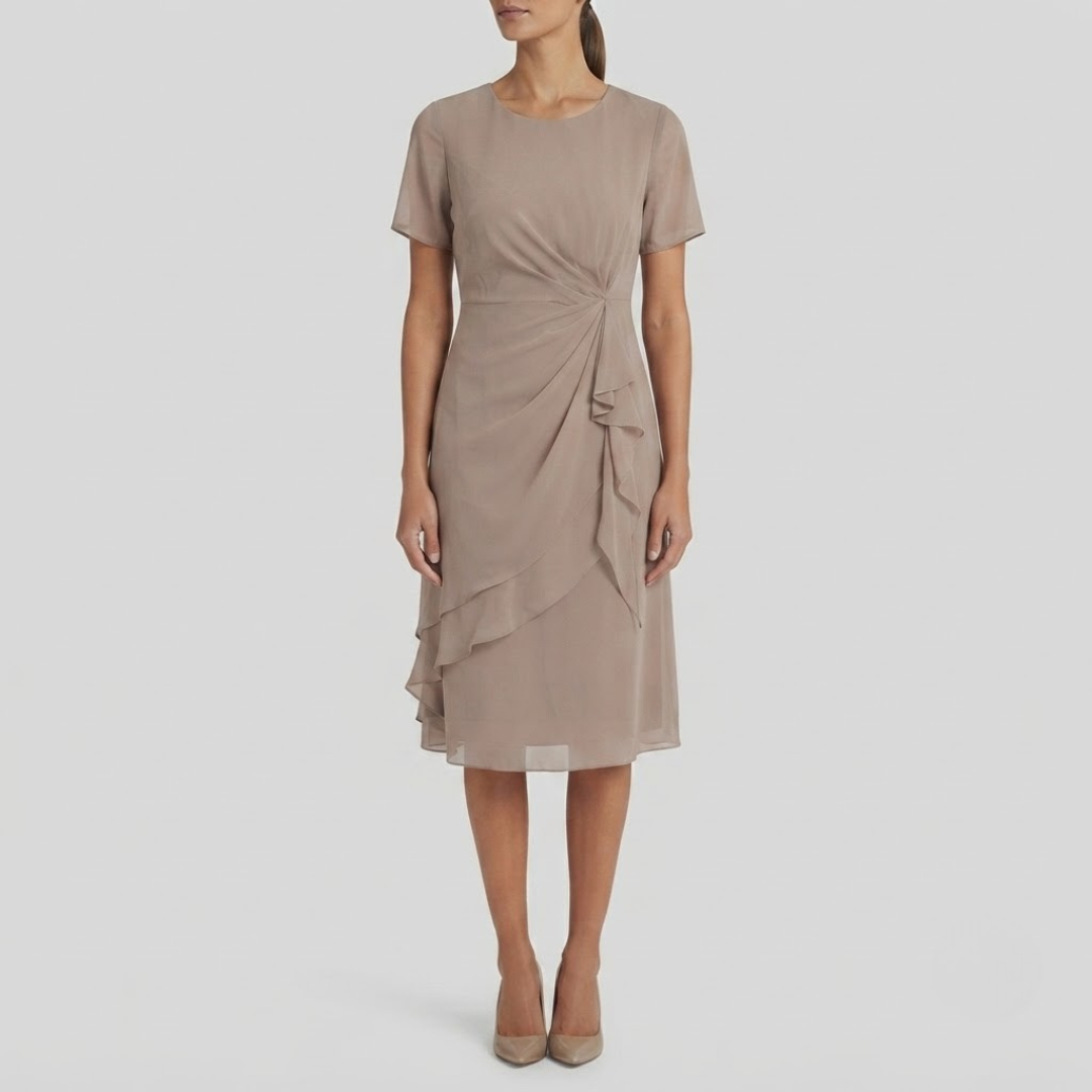 BLAKE | Midi dress with draped waist
