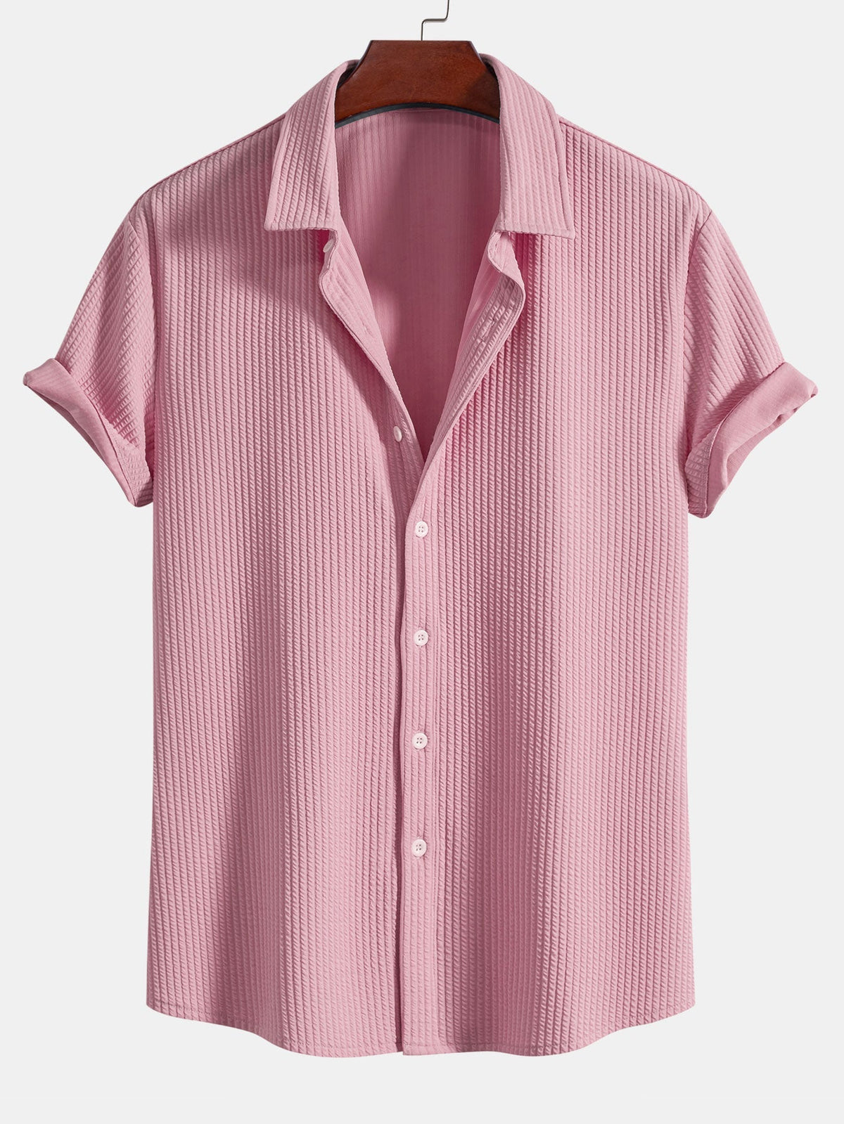FREDDIE | Muscle-fit shirt with ribbed texture