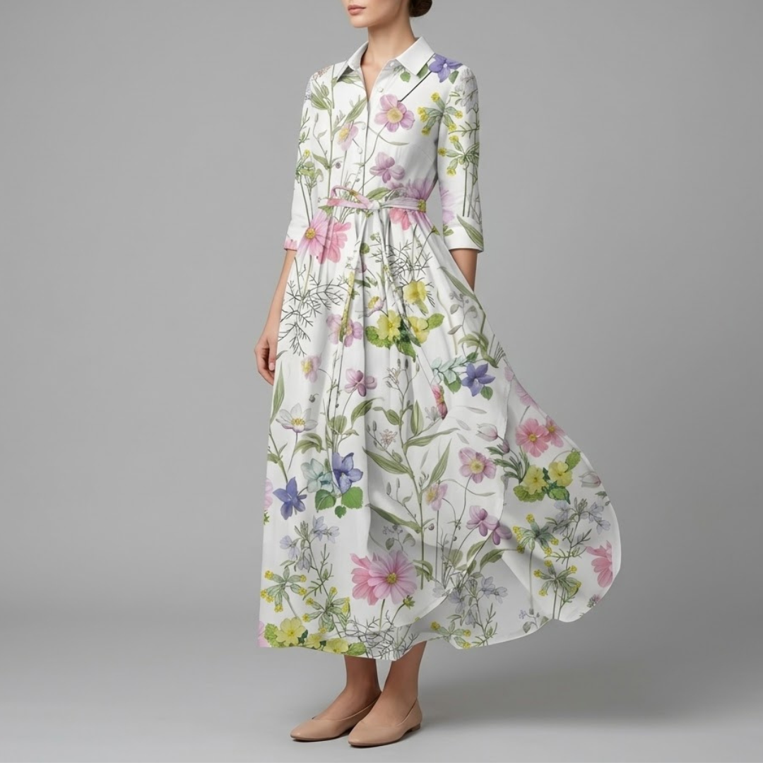 FLORENCE | Midi dress with floral print
