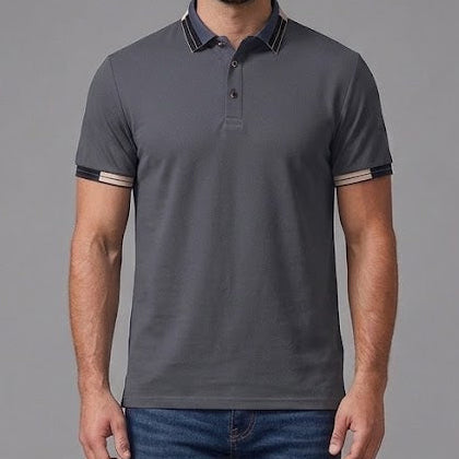 CHARLIE | Polo shirt with contrast piping