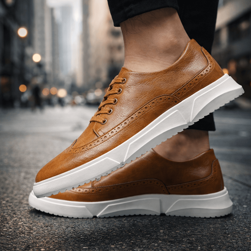 HENRY | Brogue sneakers with lace-up design