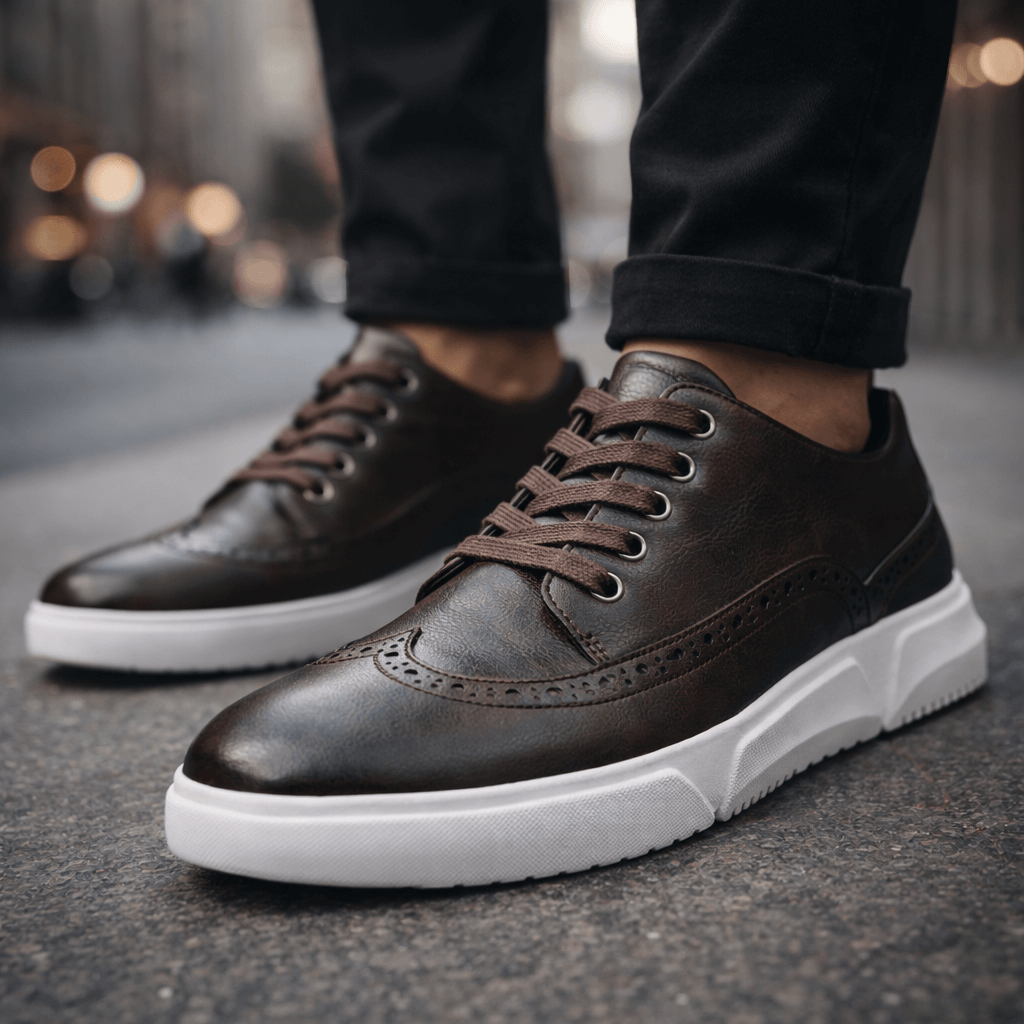 HENRY | Brogue sneakers with lace-up design