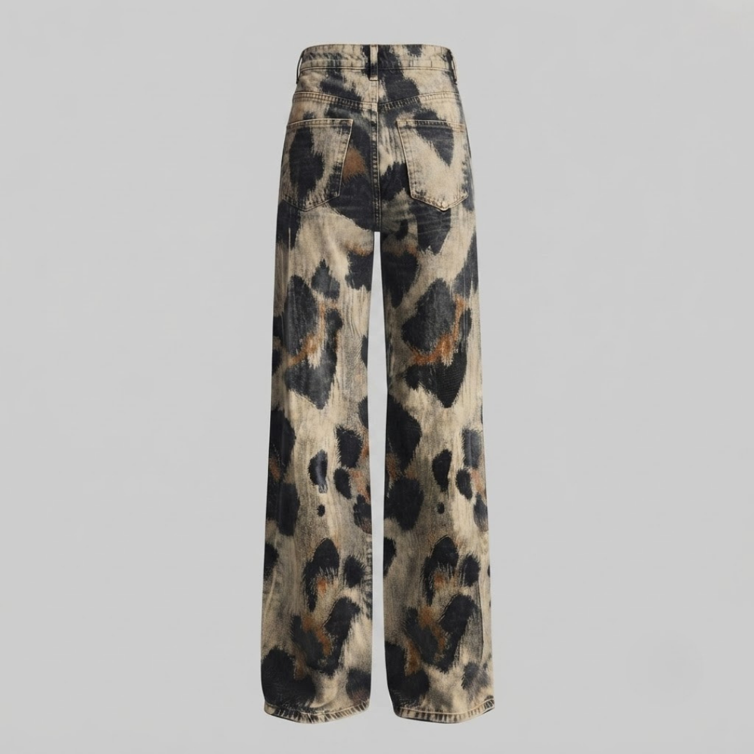 EVE | Wide-leg trousers with vintage print