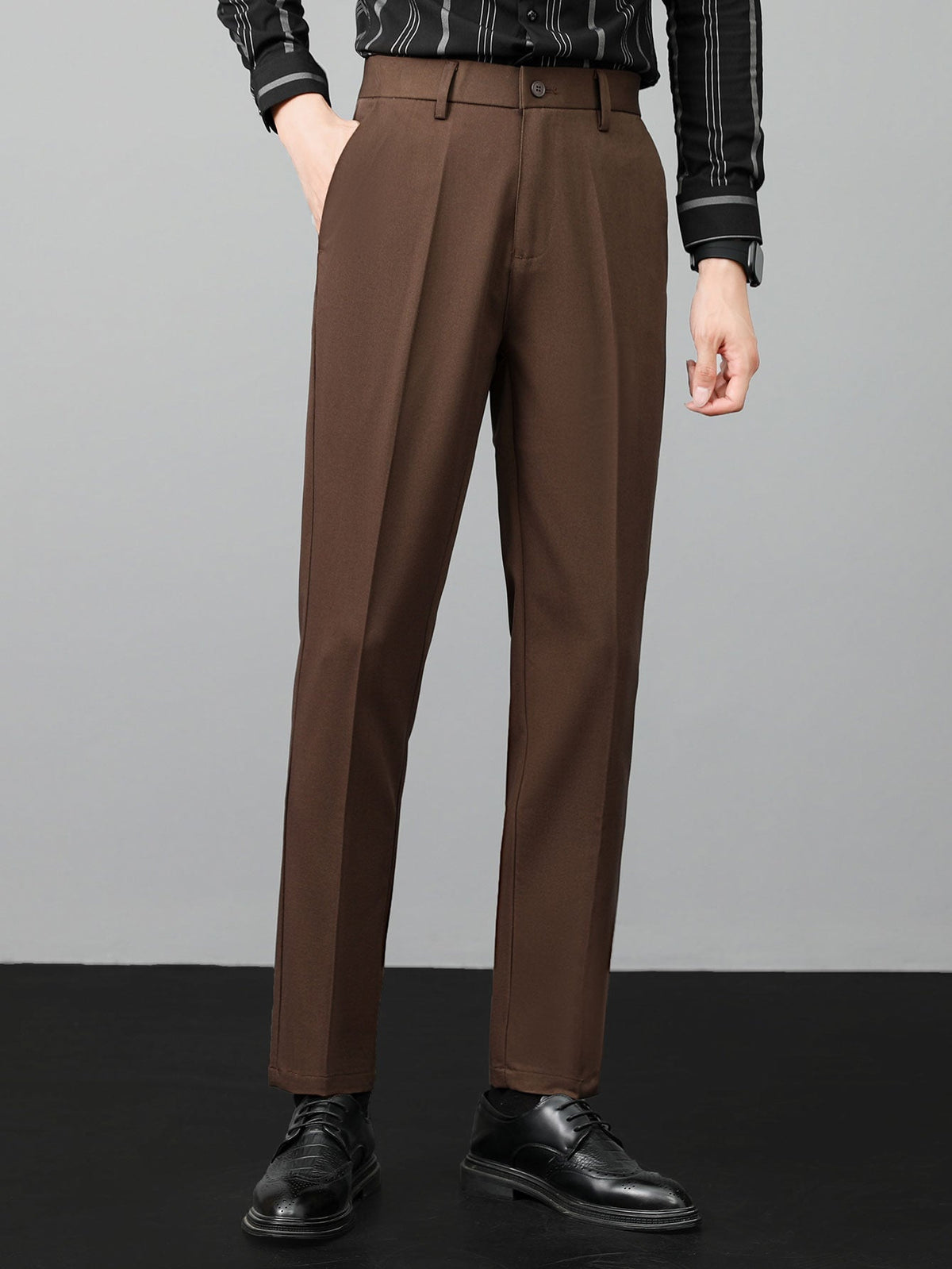 THEO | Set with ribbed polo and tapered trousers