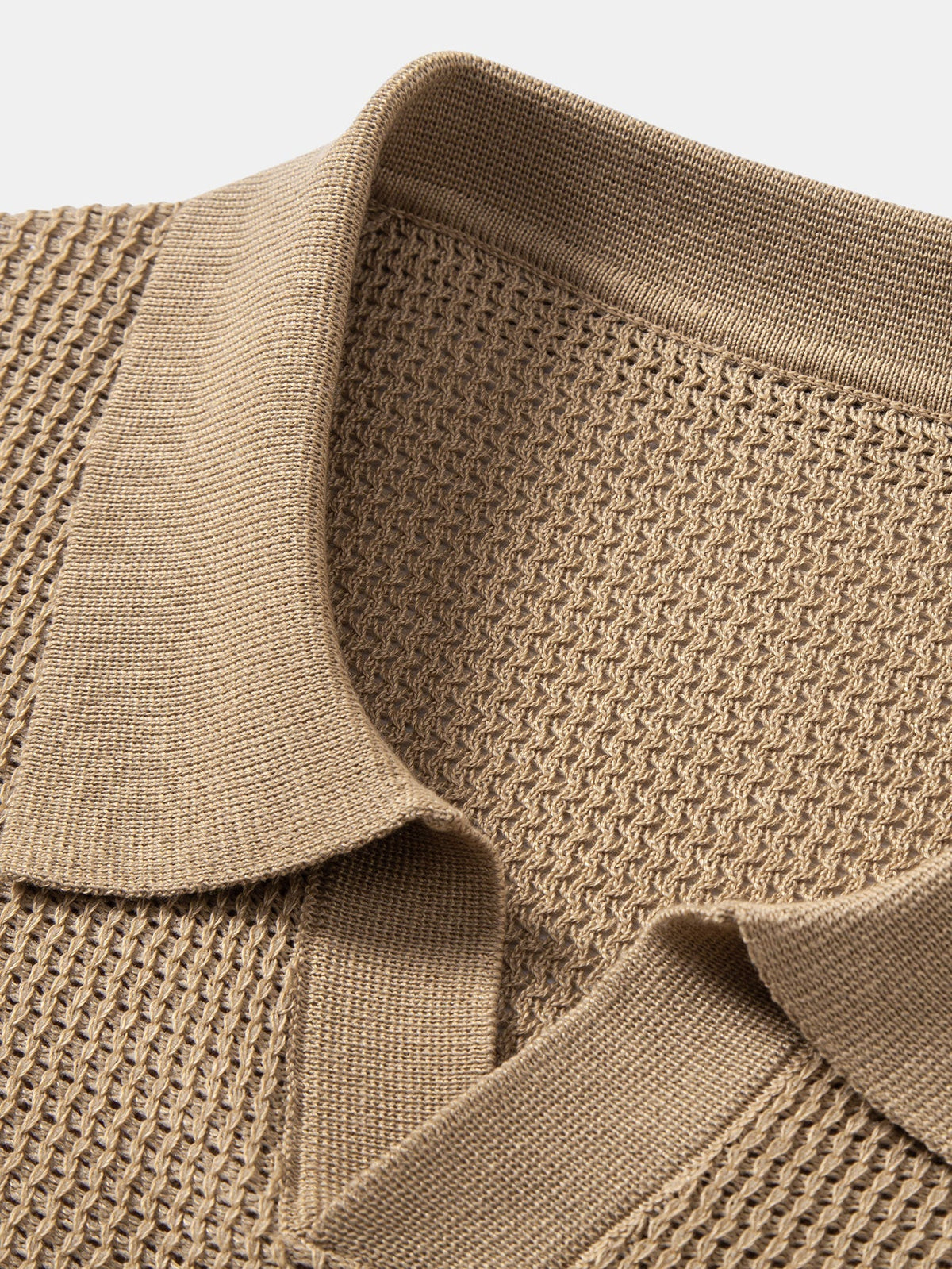 RUFUS | Open-knit polo with Johnny collar