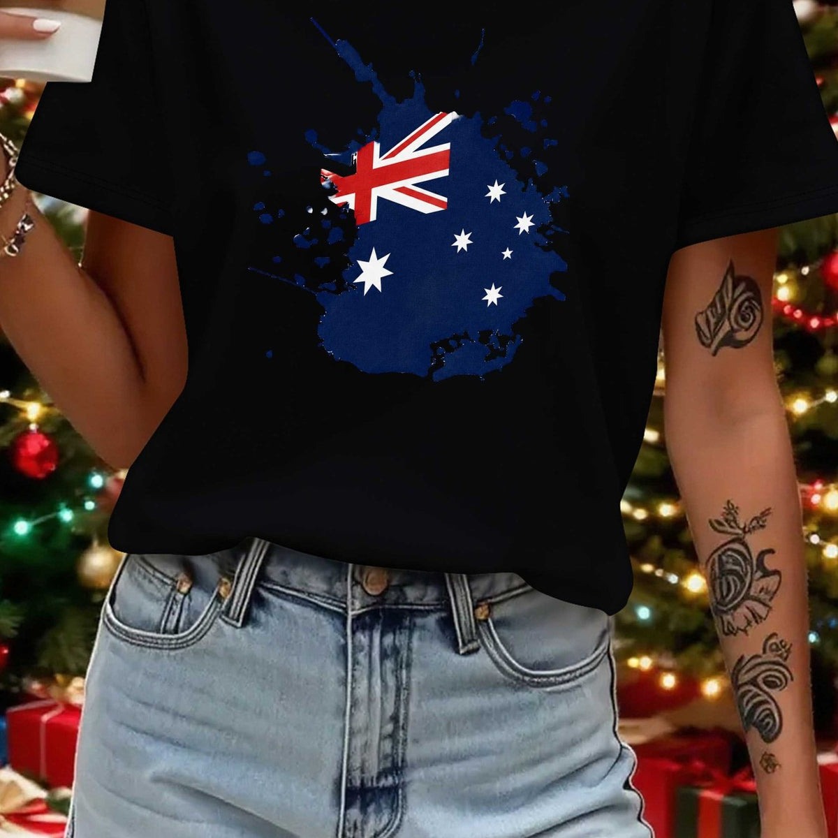 JACK | Graphic tee with flag splatter print