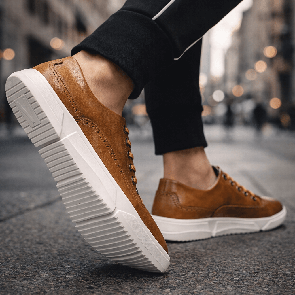 HENRY | Brogue sneakers with lace-up design