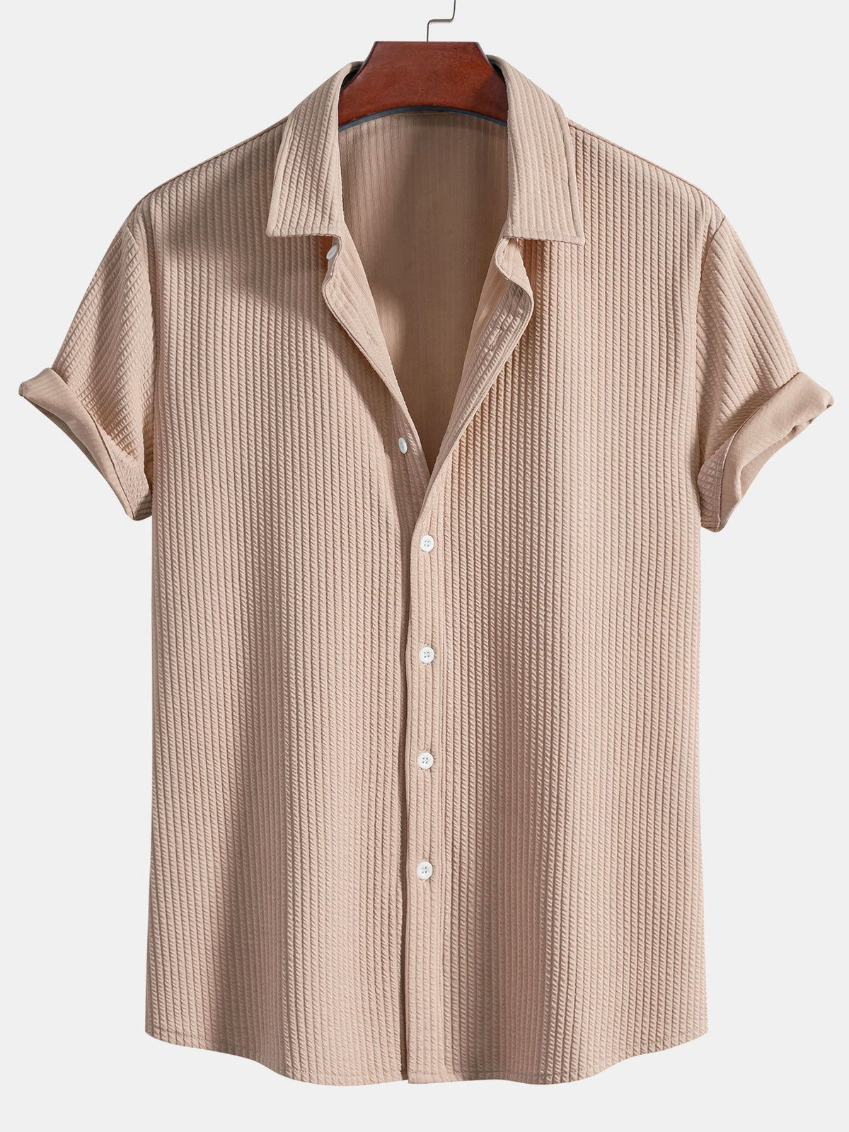 FREDDIE | Muscle-fit shirt with ribbed texture