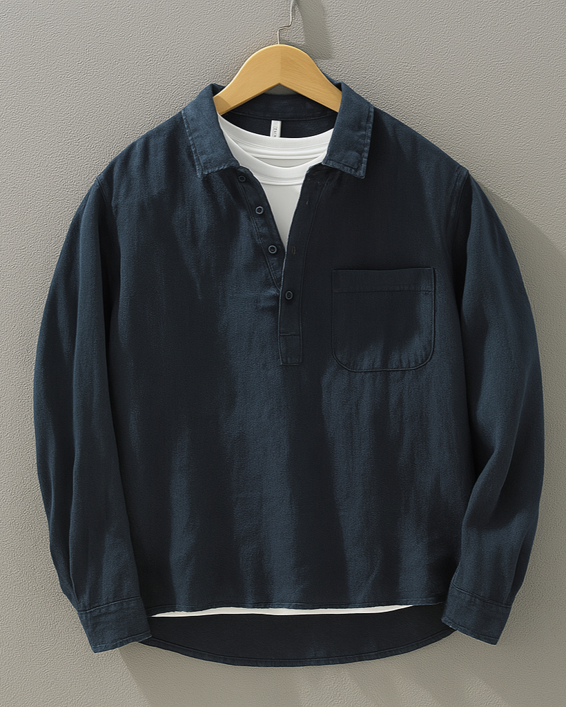IMOGEN | Shirt with half-placket popover