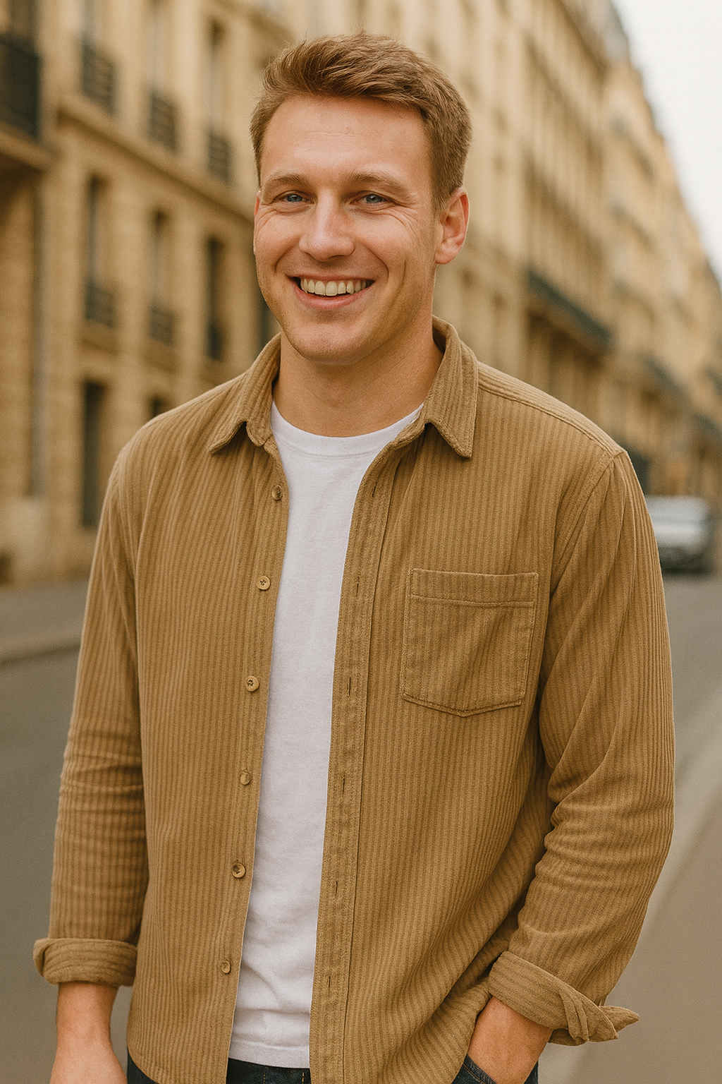 HAWTHORNE | Corduroy shirt with button-down front