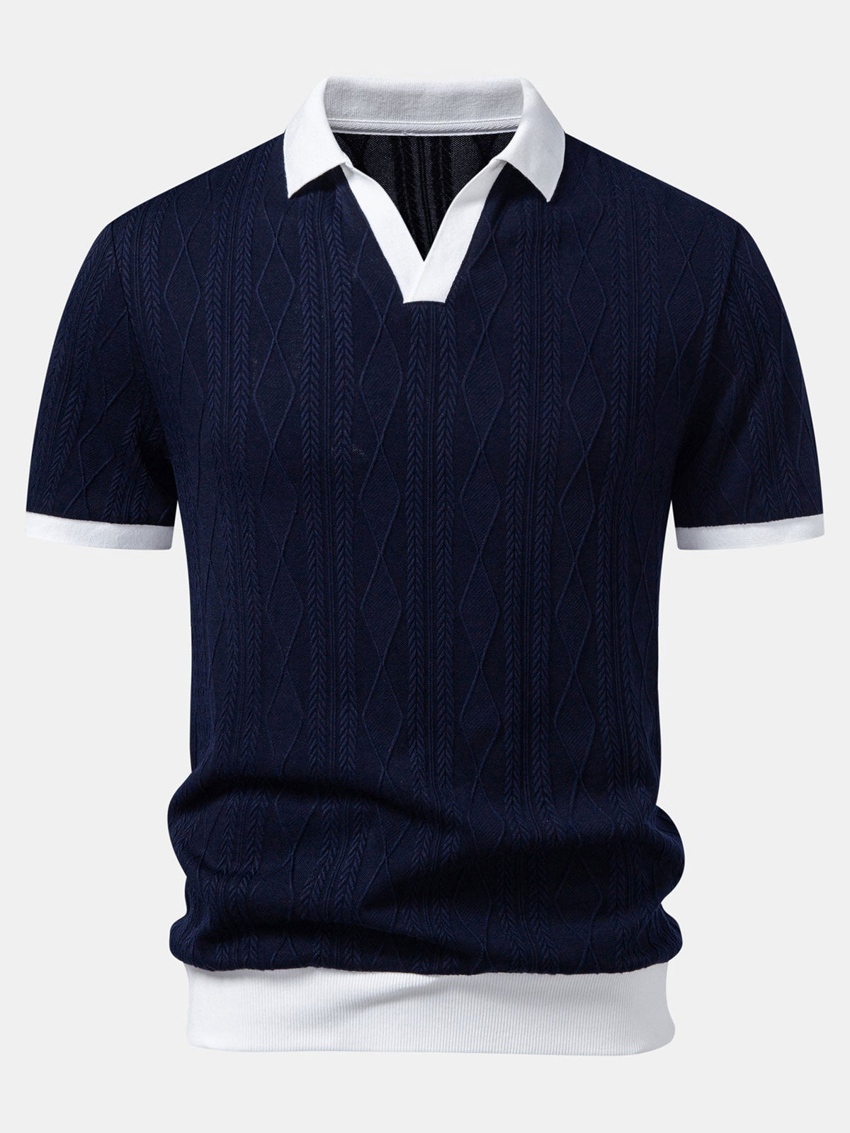 BENJAMIN | Polo with geometric jacquard