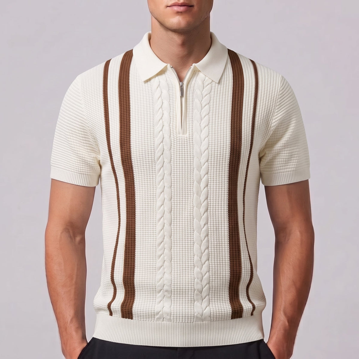 EVAN | Polo with zip neckline