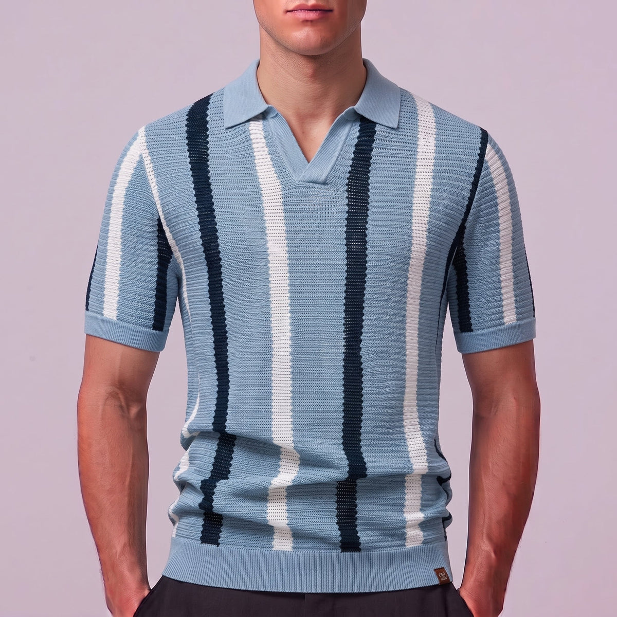 HENRY | Polo shirt with contrast stripes