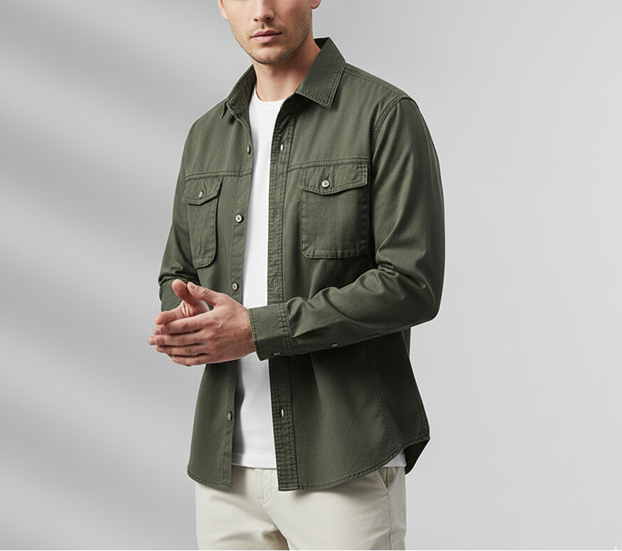 EDWARD | Overshirt with chest pockets