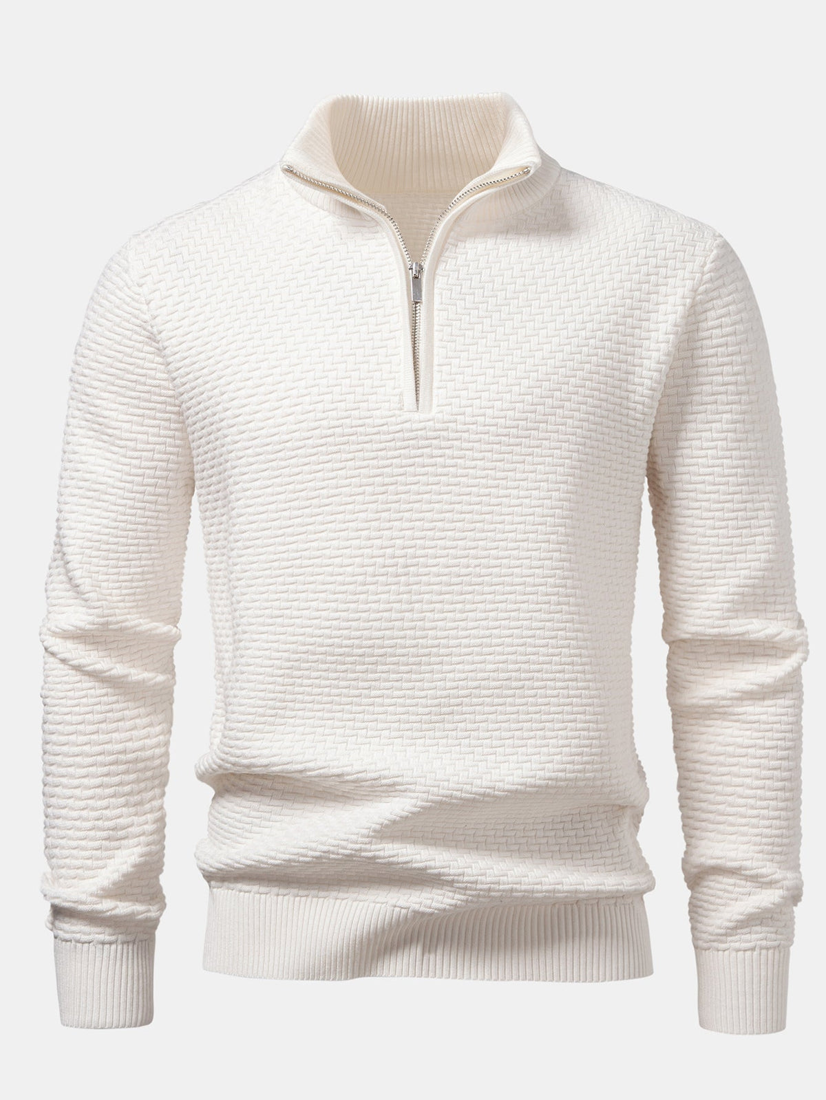 OLIVIA | Sweater with wave jacquard knit
