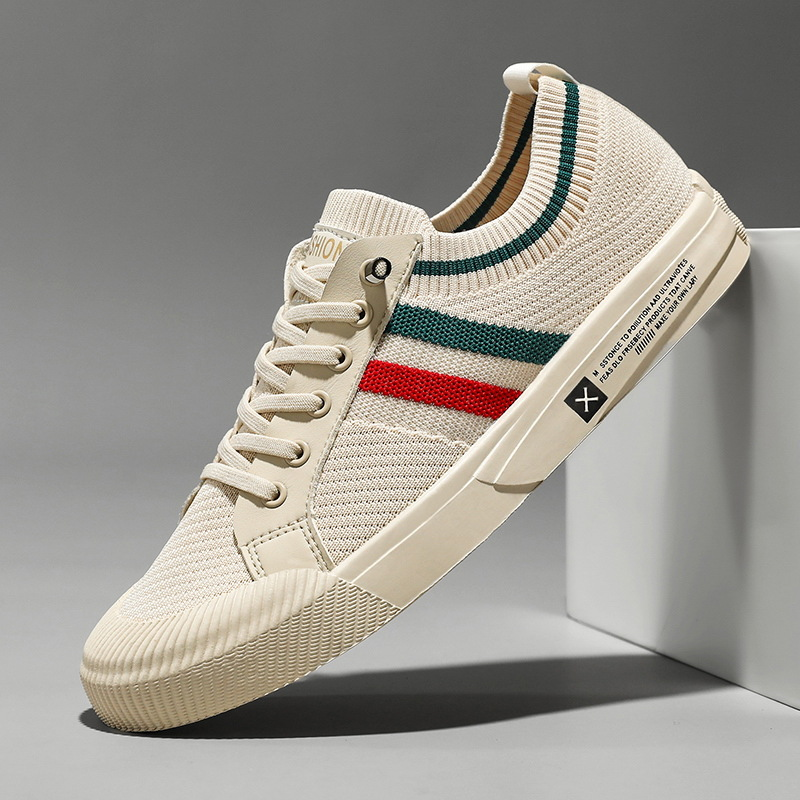 HARPER | Knit sneakers with striped detailing