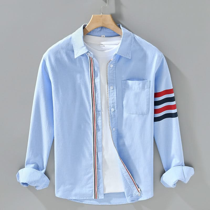 AUSTIN | Long-sleeve shirt with stripe trim