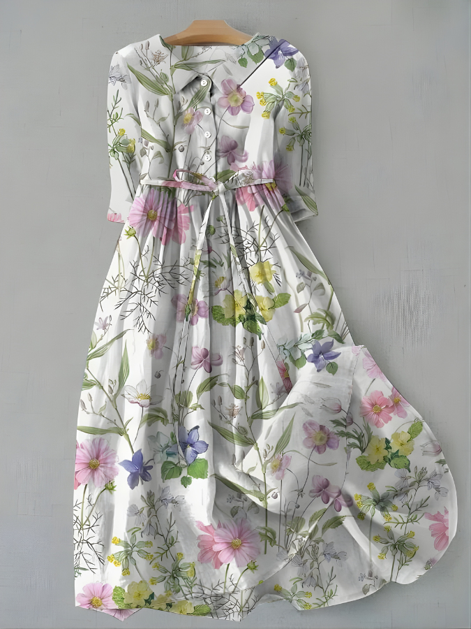 FLORENCE | Midi dress with floral print