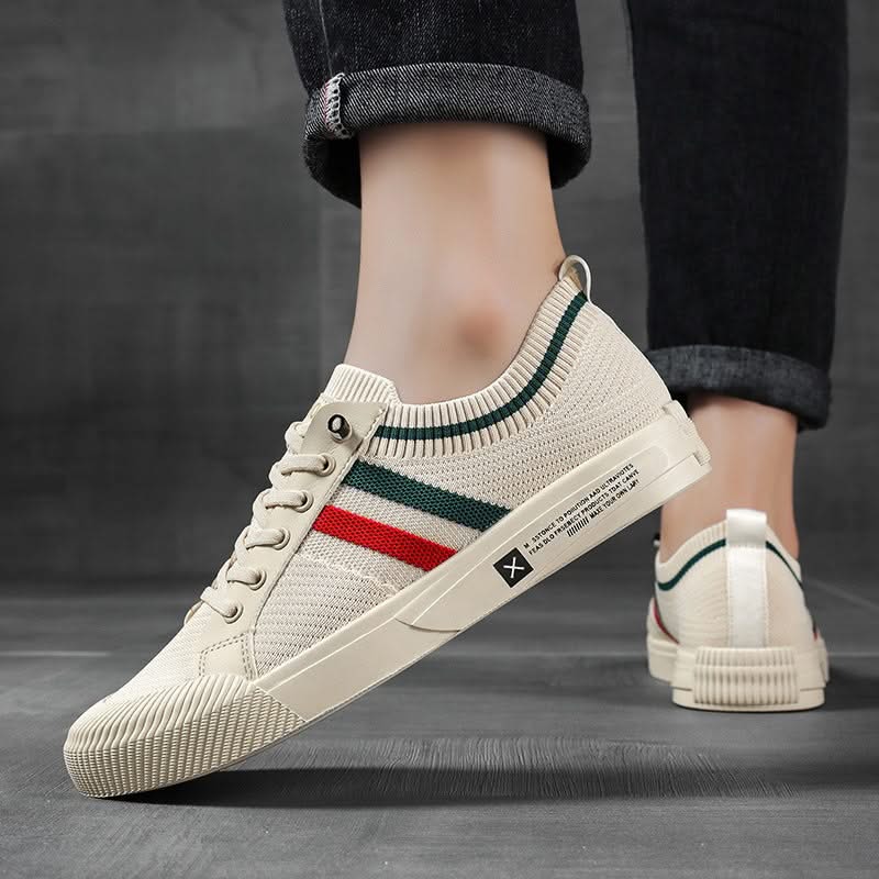 HARPER | Knit sneakers with striped detailing