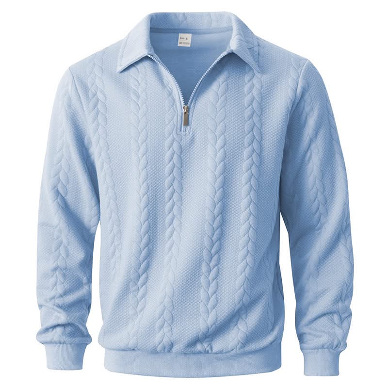 HENRY | Quarter-zip knit with textured finish