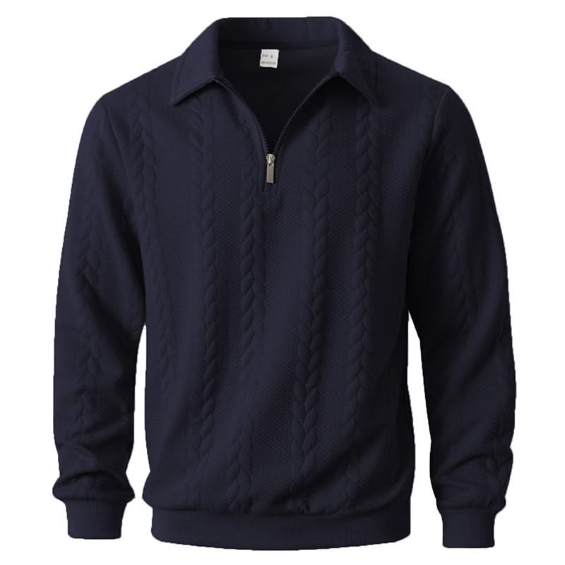 HENRY | Quarter-zip knit with textured finish