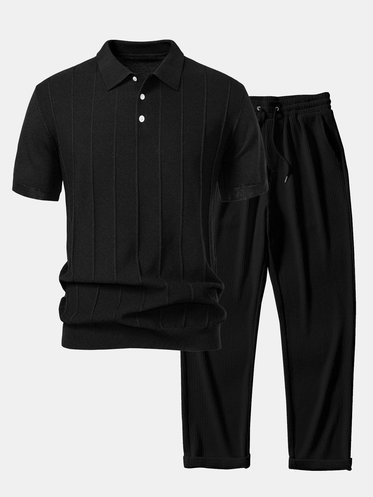 JACK | Set with striped polo and ribbed trousers