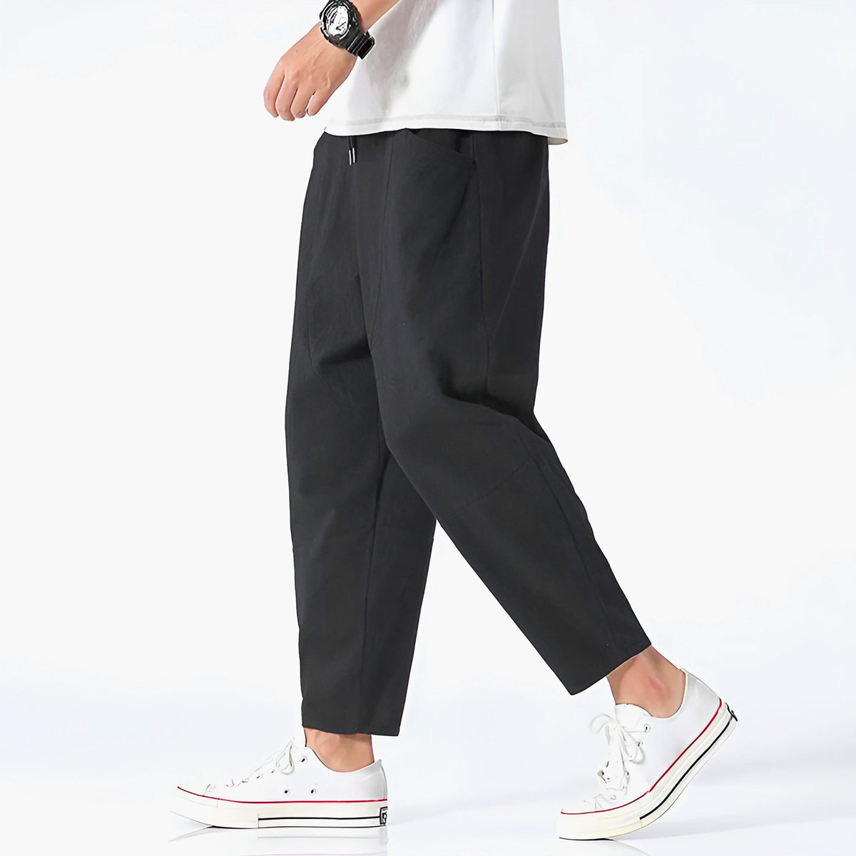 FLORENCE | Cropped trousers with drawstring waist