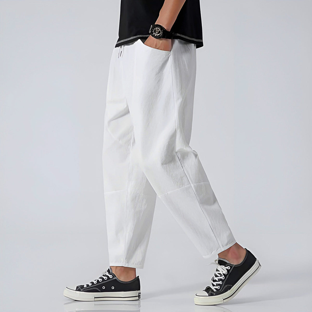 FLORENCE | Cropped trousers with drawstring waist