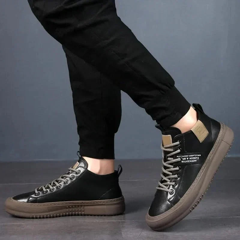 MARSTON | Sneaker with smooth structured finish