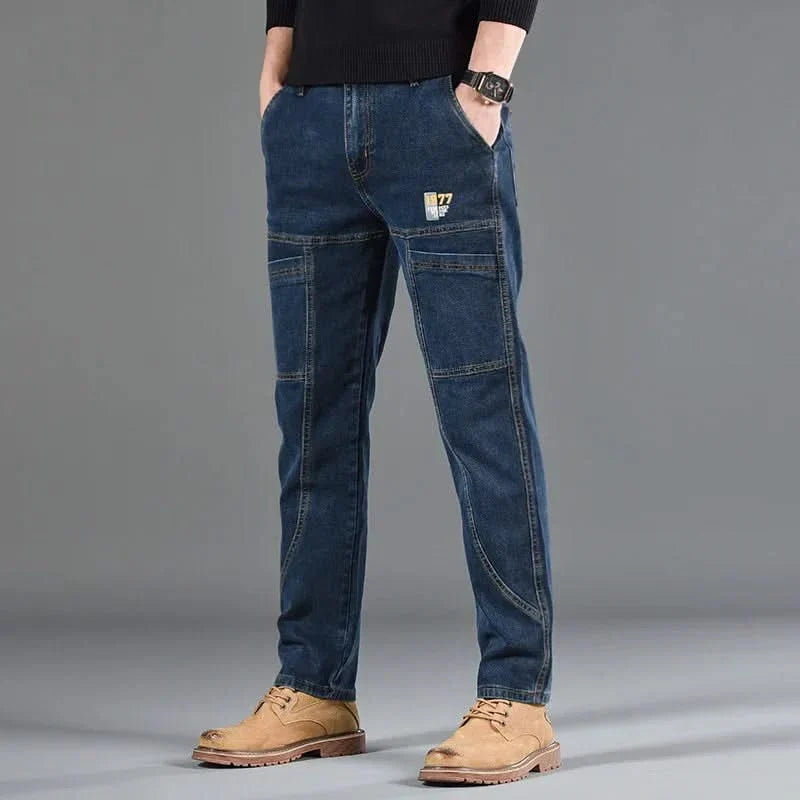 HENRY | Utility jeans with double-stitched panelling
