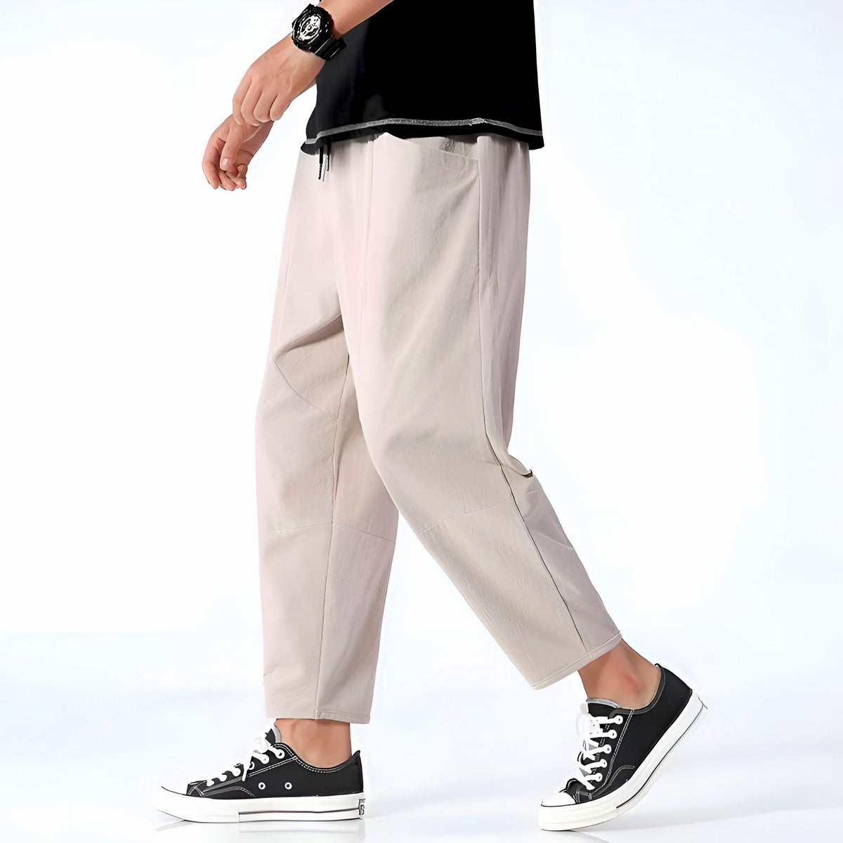 FLORENCE | Cropped trousers with drawstring waist