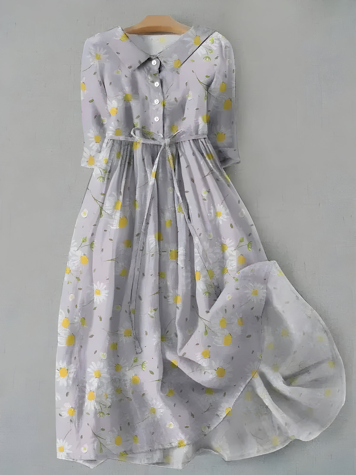 LILIA | Midi dress with daisy print