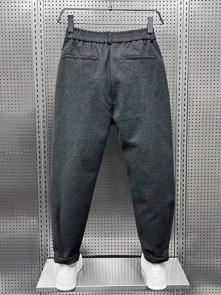 SEBASTIAN | Slim-fit trousers with melange finish