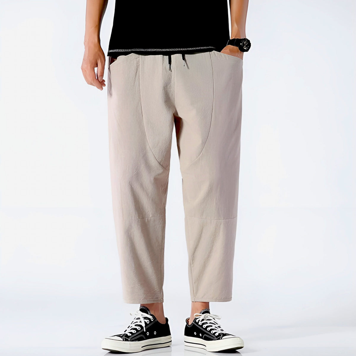 FLORENCE | Cropped trousers with drawstring waist
