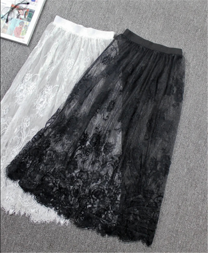 IVY | Slip skirt with lace detailing