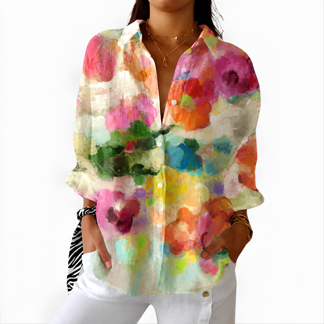 OLIVIA | Blouse with floral print