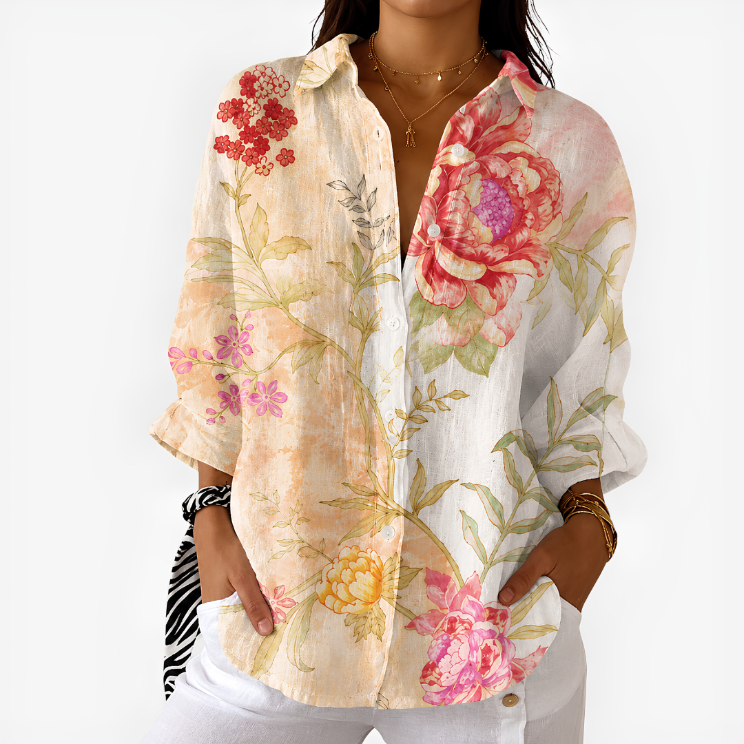 IMOGEN | Blouse with botanical print