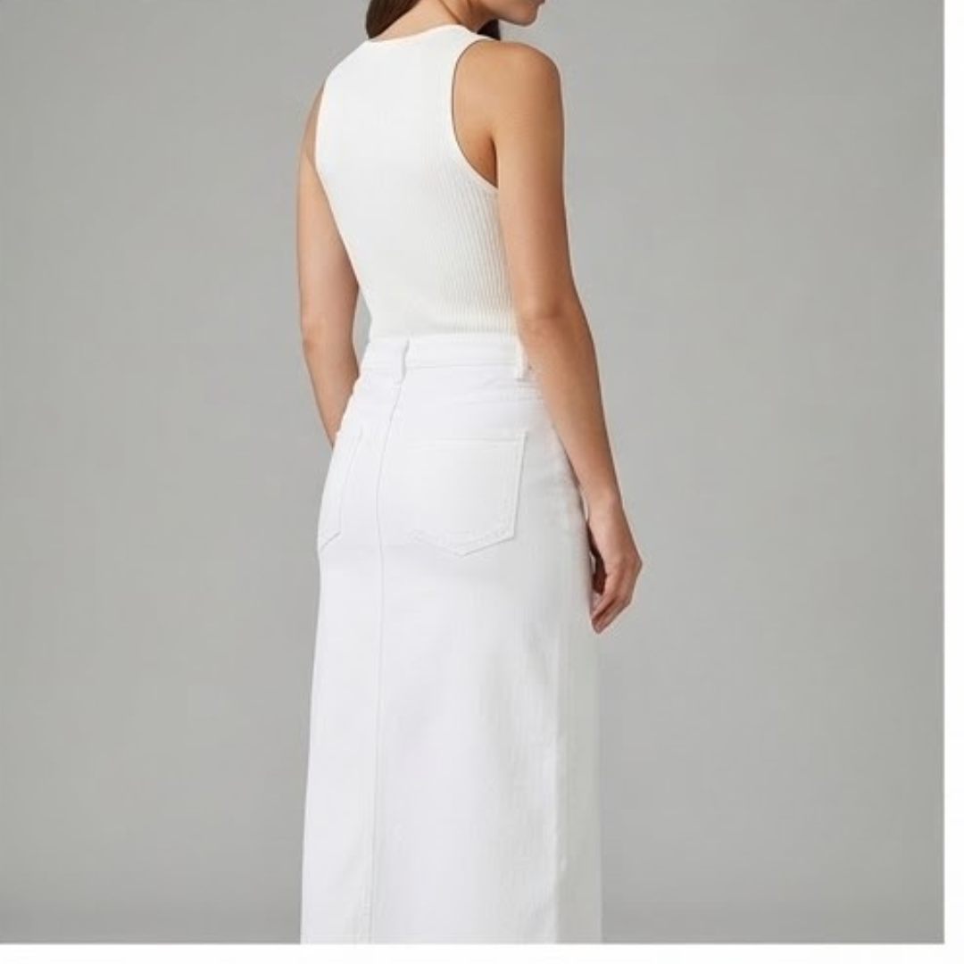 HARPER | Midi skirt with classic denim look