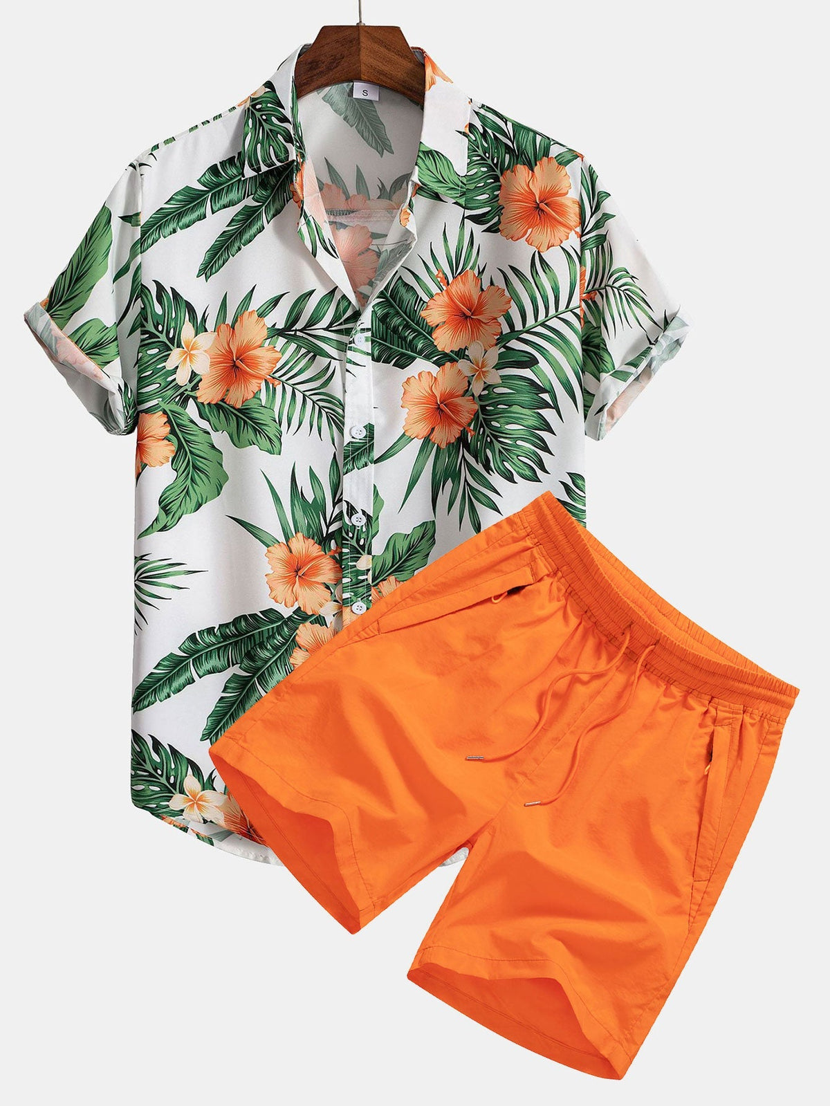 THEO | Shirt and shorts set with all-over print