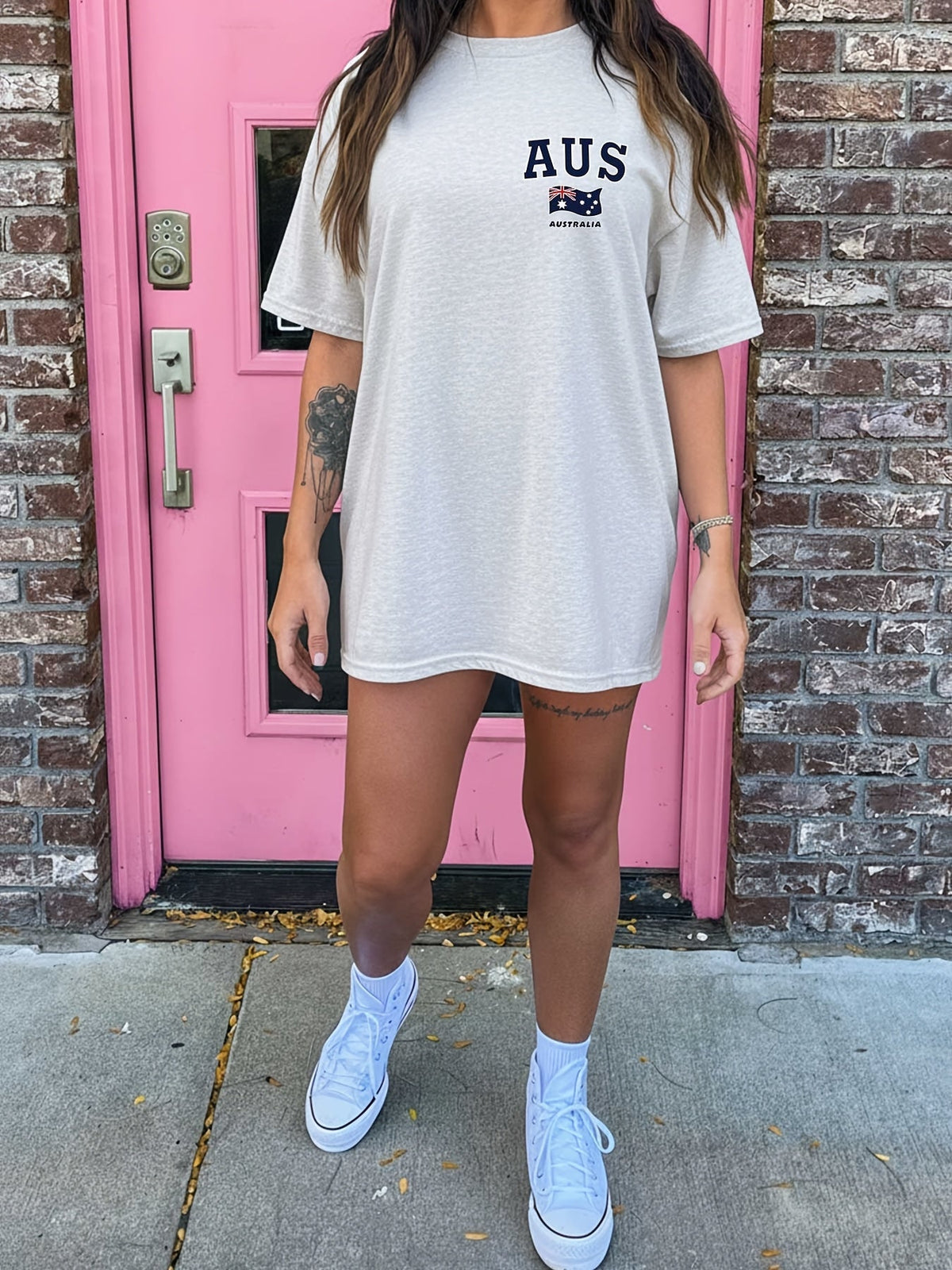 LILY | Oversized tee with double-sided print