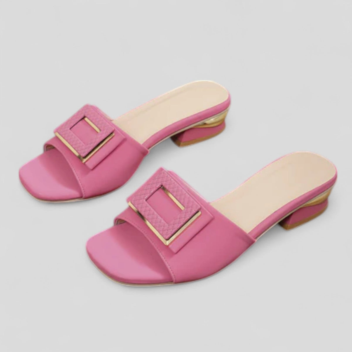 ELLA | Mules with square buckle