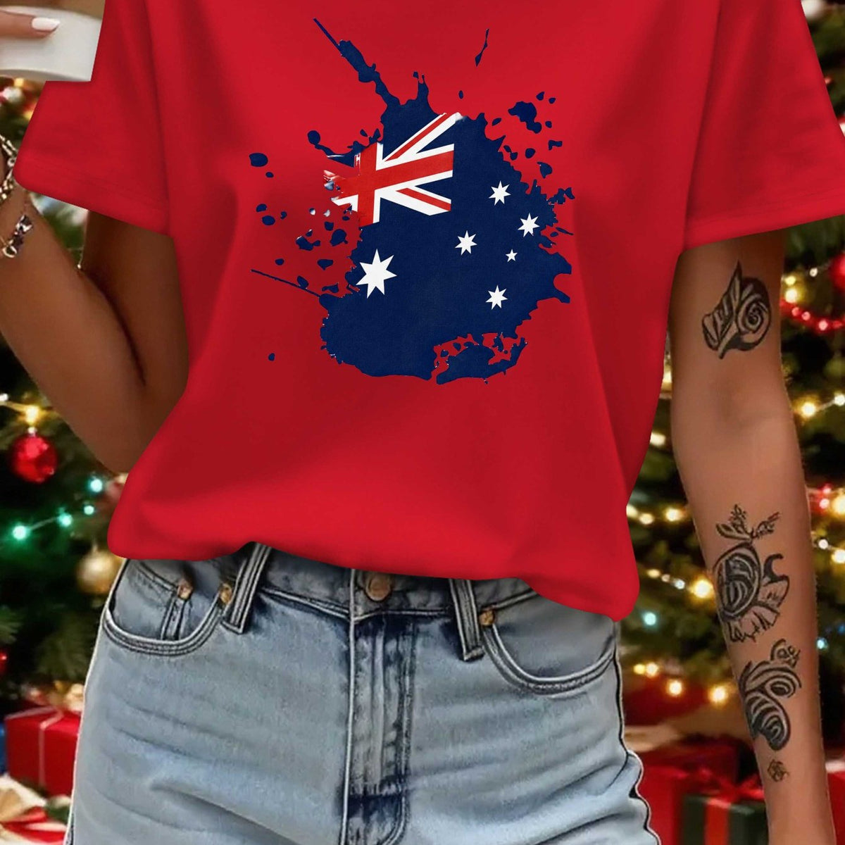 JACK | Graphic tee with flag splatter print