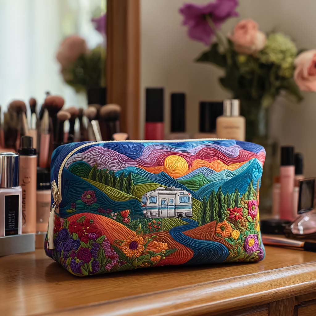 OLIVIA | Cosmetic bag with quilted finish