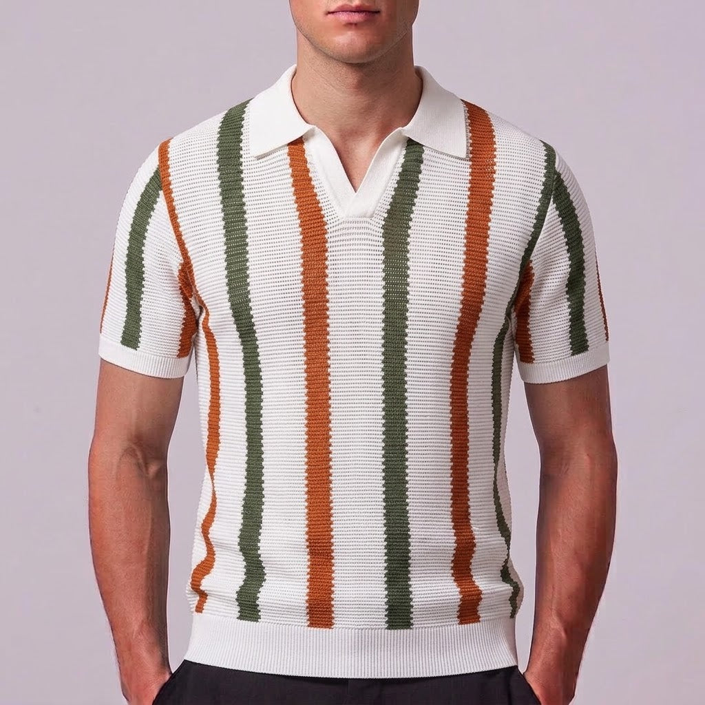 HENRY | Polo shirt with contrast stripes