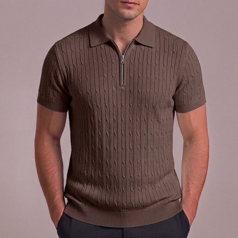 ALFIE | Polo with zip collar