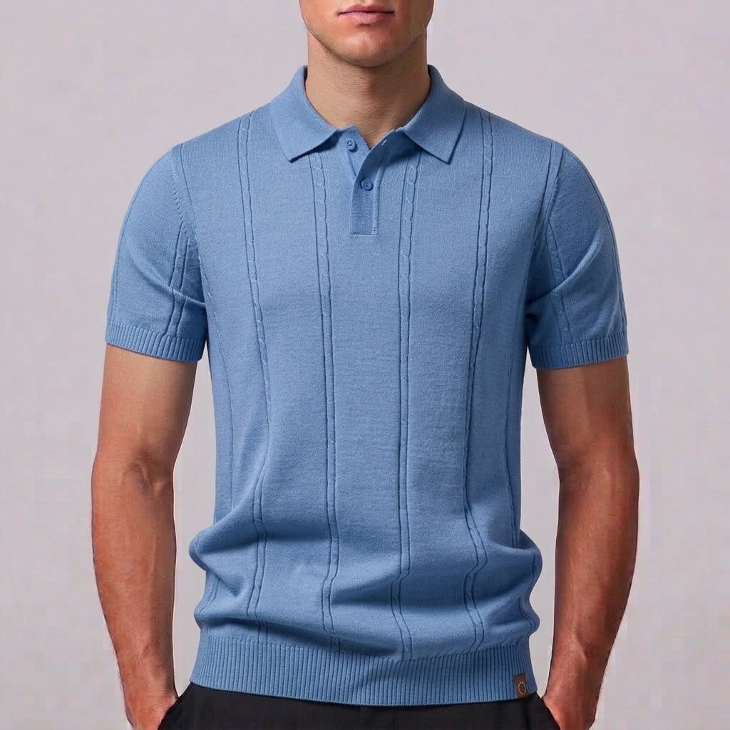 CHARLOTTE | Ribbed knit polo