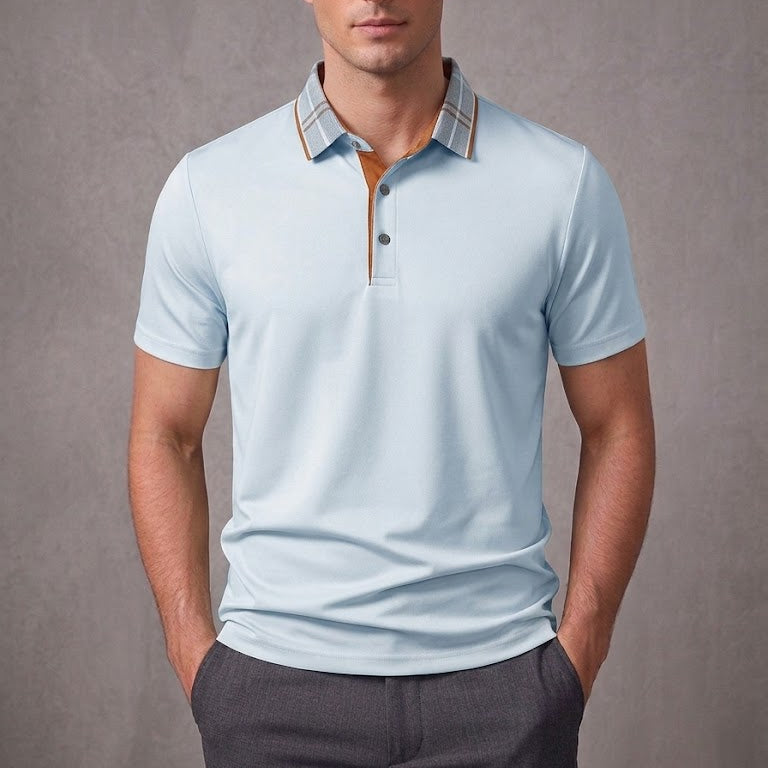 JACK | Polo shirt with plaid collar