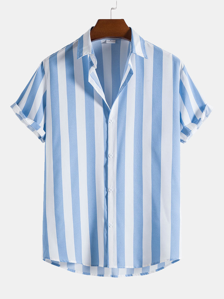 POPPY | Set with wide-stripe shirt and shorts