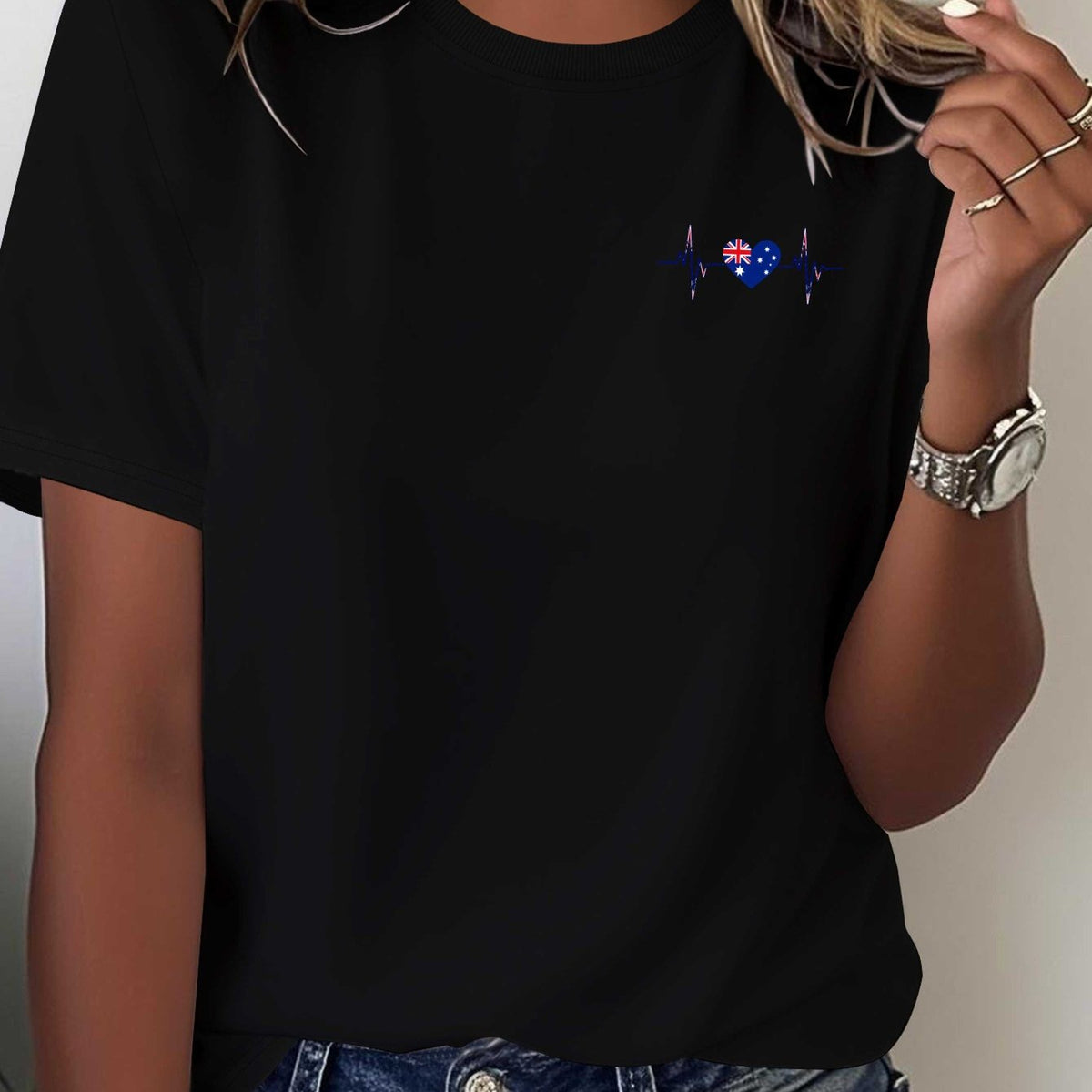 ROSE | Graphic tee with flag print